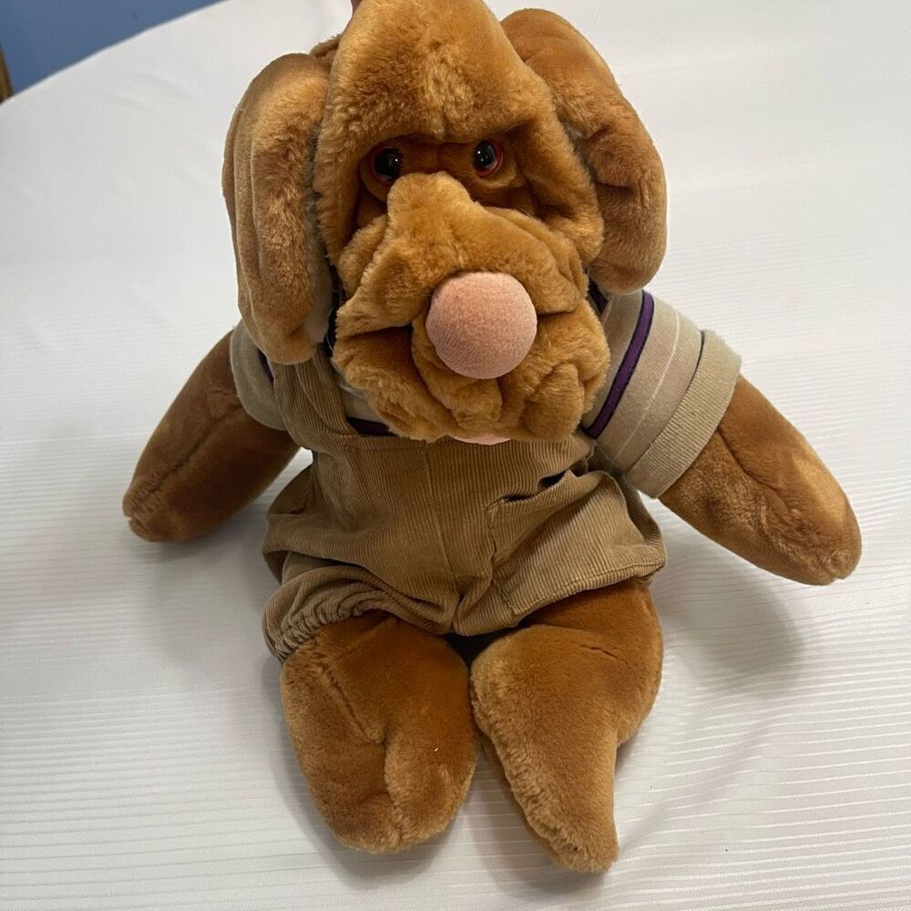 Vintage Ganz Bros WRINKLES Hand PUPPET 1881 Toy DOLL Tan Brown Dog